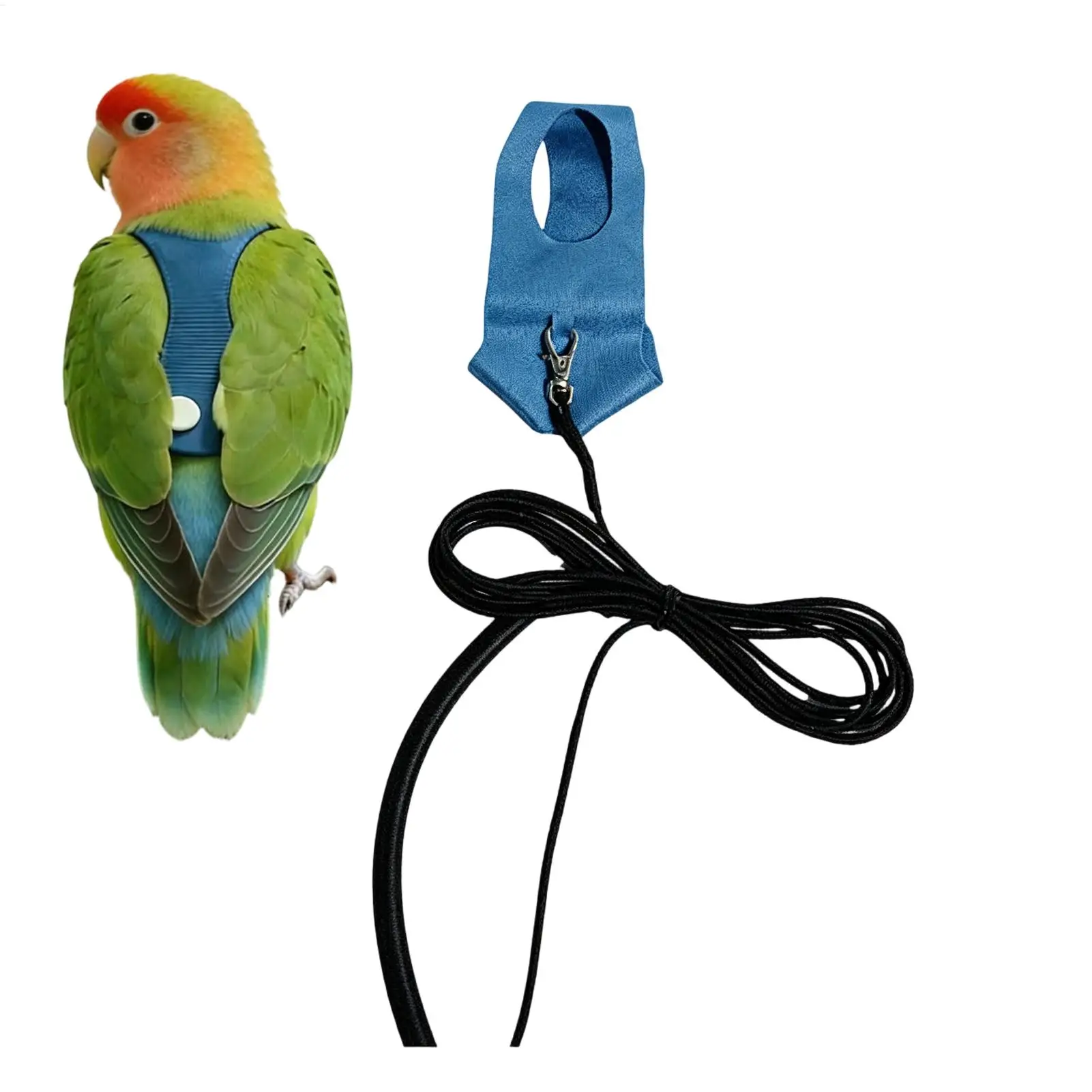 Arnés para Pájaros de 78.7 Pulgadas, Conjunto de Correa de Entrenamiento de Vuelo para Loros, Arnés de Vuelo Ajustable y Transpirable para Pájaros, para Paseos en Exteriores y Jaulas
