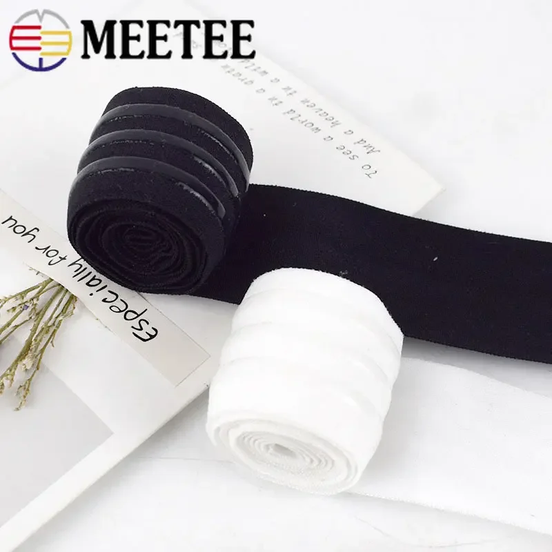 1/2/3/5M 25/30mm Sewing Elastic Band Non-slip Silicone Rubber Ribbon for Clothes Dress Bra Straps Webbing DIY Belt Accessories