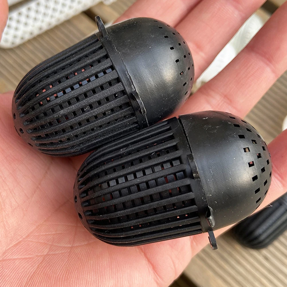 

50 Pcs Bait Ball Fishing Holder One Body Eel Cage Plastic Carp Feeder Baits Baskets