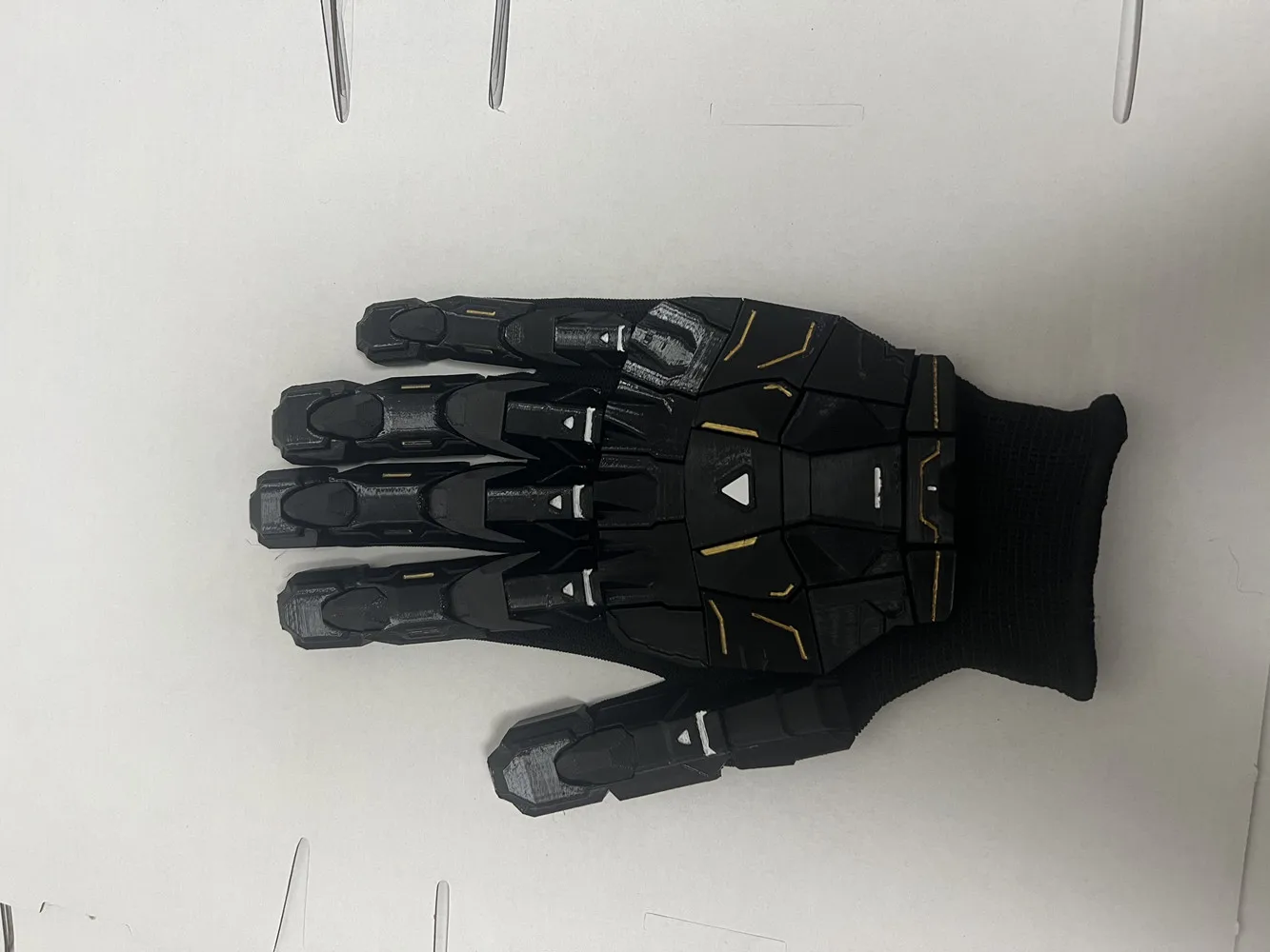 Gothic Techwear Exoskeleton Gloves 3D Printing Handmade Gluing Punk Mechanical Gloves Wearable Hand Armor Cosplay Props