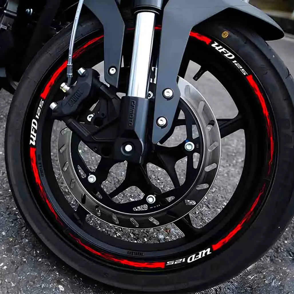 For HAOJUE UFD125 UFD 125 motorcycle wheel hub stickers windshield waterproof modified parts pull flower decorative shock absorp