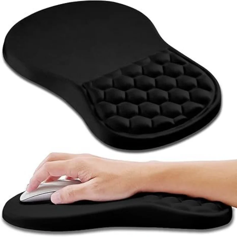 Ergonomic Wrist Support Mouse Pad Non-Slip High-Elastic Memory Foam Comfort Durable Mat for PC Laptop Home Office Desktop Work