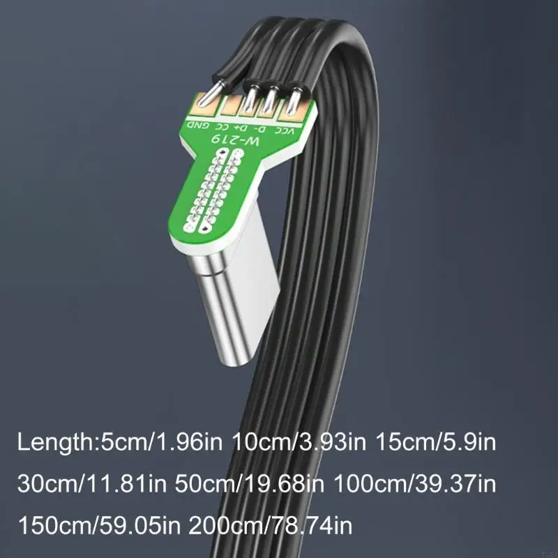 Cable carga T5EA USB C 60W USB C macho a USB C Cable Carga Rápida Cable carga 480Mbps transferencia datos