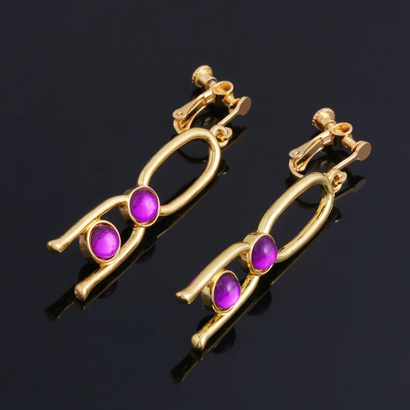 Game Fate Grand Order Earring Lantern Ring Purple Ear Bone Clip For Woman Man Fans Accessories Jewelry Cosplay Custom Gifts