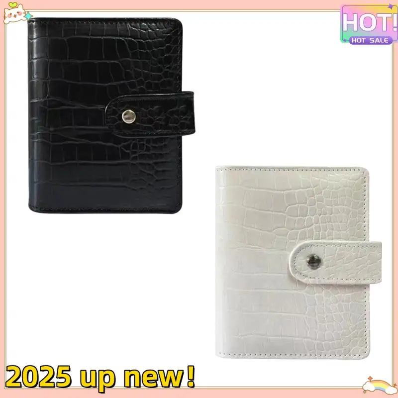 

L47A-A7PU Cowhide Hand Account Loose-Leaf Budget Travel Plan Notebook Fashion Business 45 Lines Inside Pages