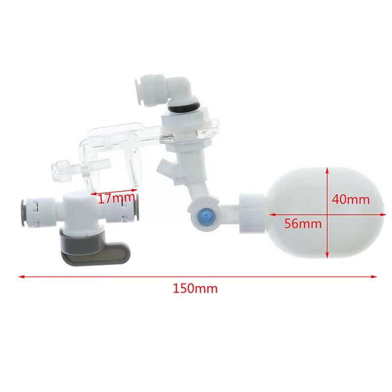 Plastic Adjustable Float Valve for Mini Applications Side or Top Mount Linchpin Mechanism Compact Lightweight Design