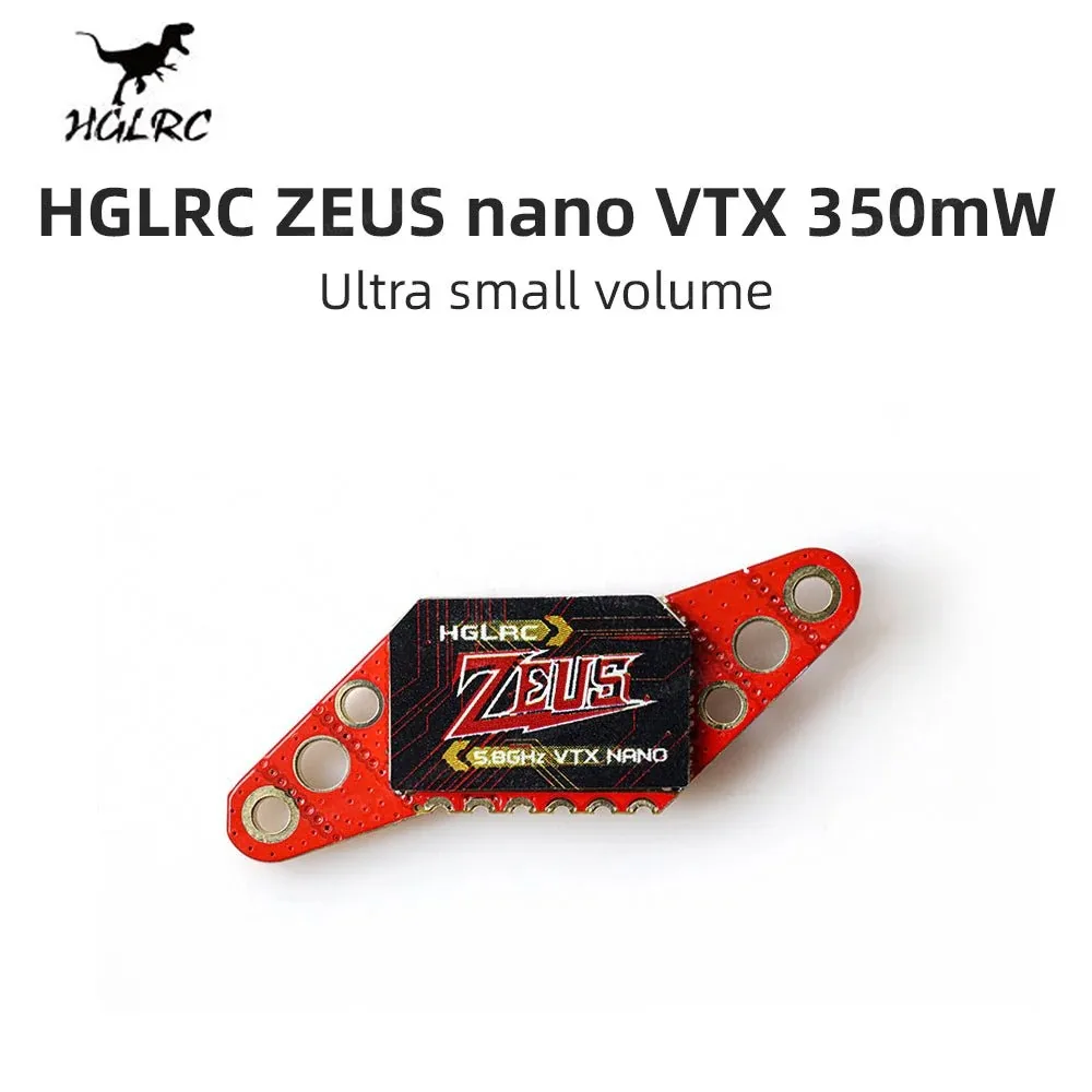 HGLRC Zeus Nano VTX 350mW 5.8G 40CH Image Transmitter Built-in Mic 16/20/25.5mm Hole RC FPV Racing Drone Spare Parts