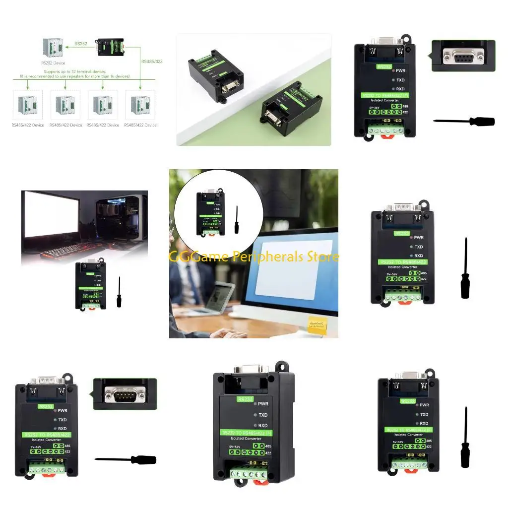 

U55B Эффективный изолированный преобразователь RS232 в RS485/422 для промышленных систем управления. Дополнительные порты