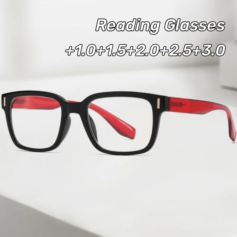

Fashionable Square Reading Glasses HD Anti-fatigue Spring-legged Presbyopia Glasses Women's Grade Glasses Eye Protection