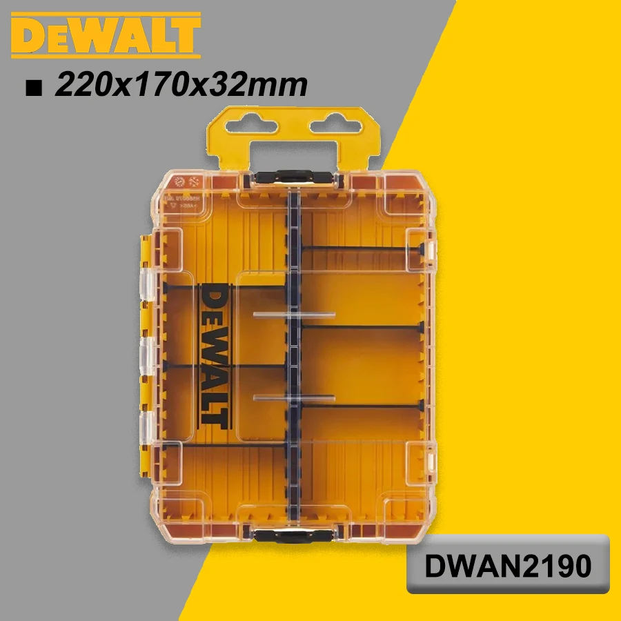 DEWALT Original Large Tool Box Medium Parts Accessories Screwdriver Bit Parts Storage Case with Partition  DWAN2190