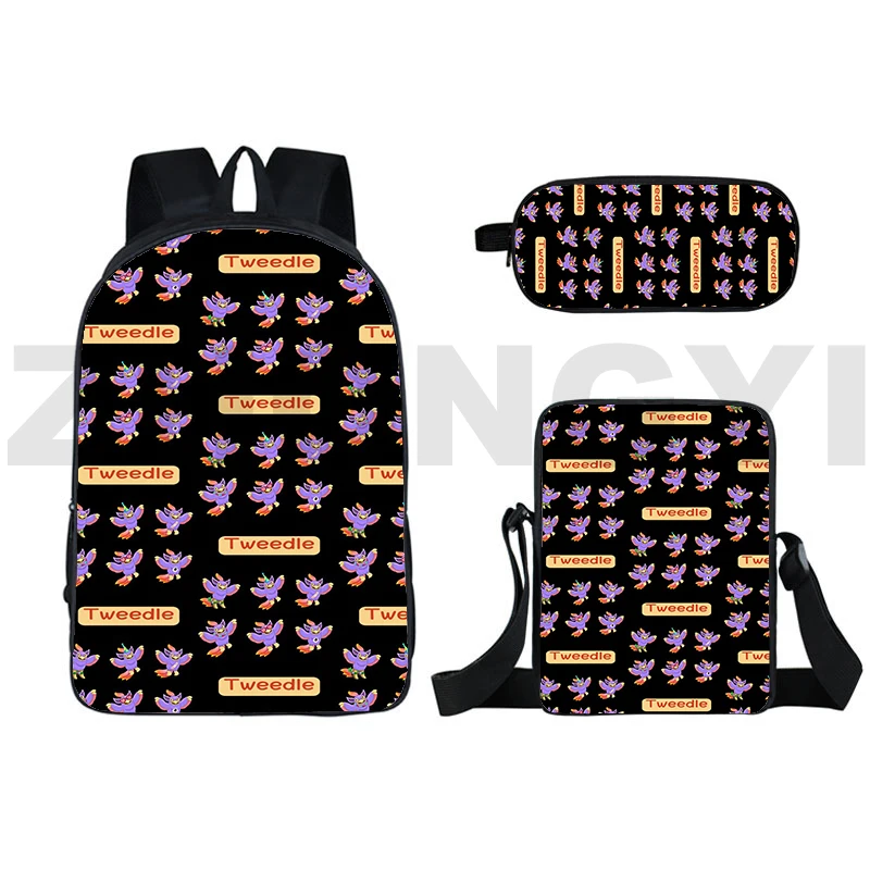 Men High Quality My Singing Monsters Game 3D Backpacks 3 Pcs/Set Fashion Casual Bag for Women Anime Sac A Dos Student Schoolbags image 5