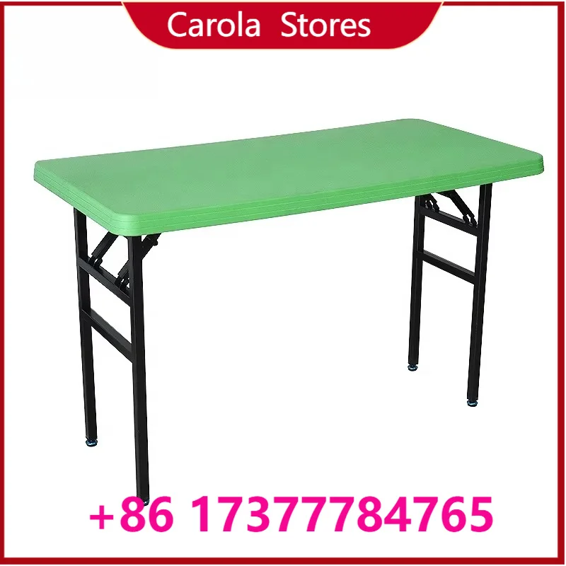 Portable Foldable Rectangular Picnic , Iron Frame & PET Plastic Top Outdoor Dining Factory Wholesale