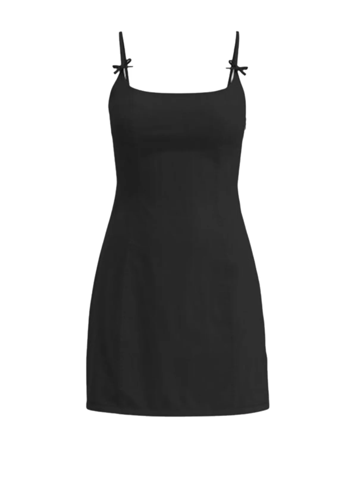 فستان صيفي أنيق من القطن بدون أكمام بتصميم عقدة فراشة، مناسب للنساء، بتصميم نحيف وعصري، مثالي للمناسبات العادية واليومية. #2