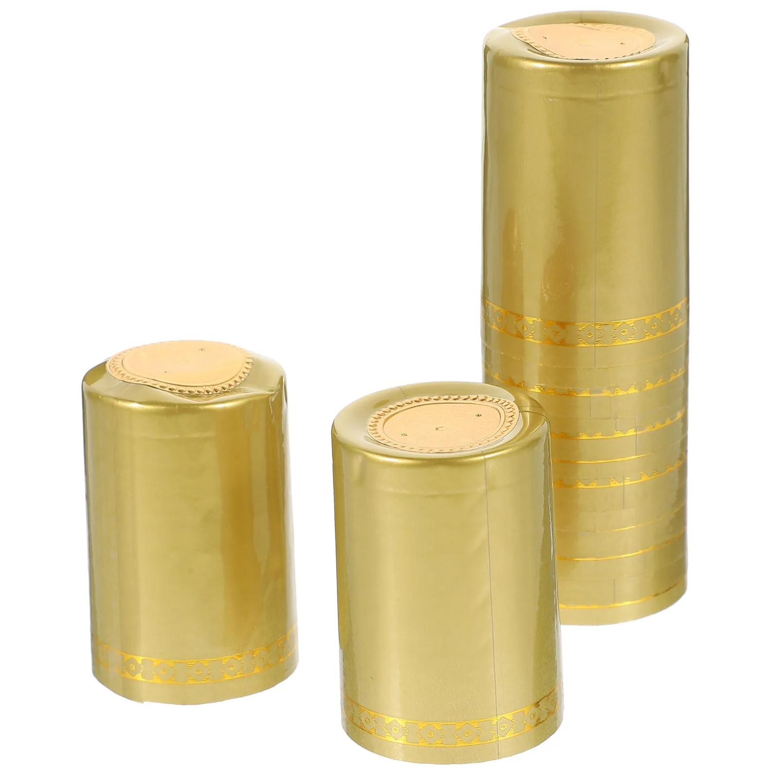 

50pcs Bottle Heat Shrink Caps Sealing Wraps PVC Protector Sleeves Air Tight Stopper for Red Oxidation Prevention