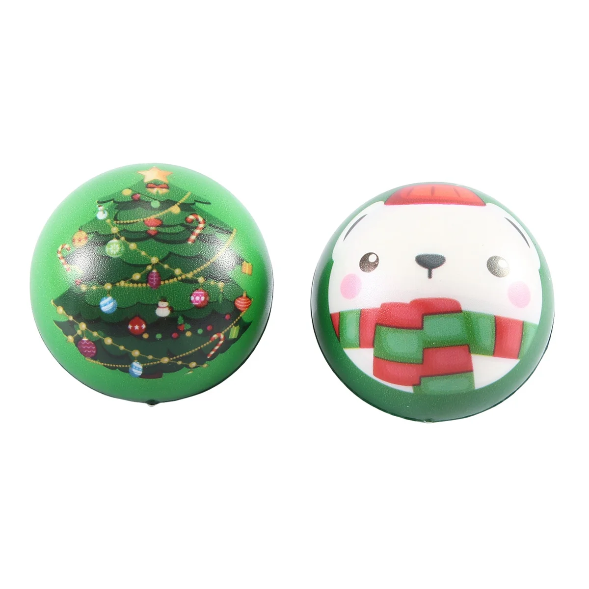 Bola hinchable de estilo navideño, juguete de esponja para aliviar el estrés, decoraciones navideñas, 6,3 cm