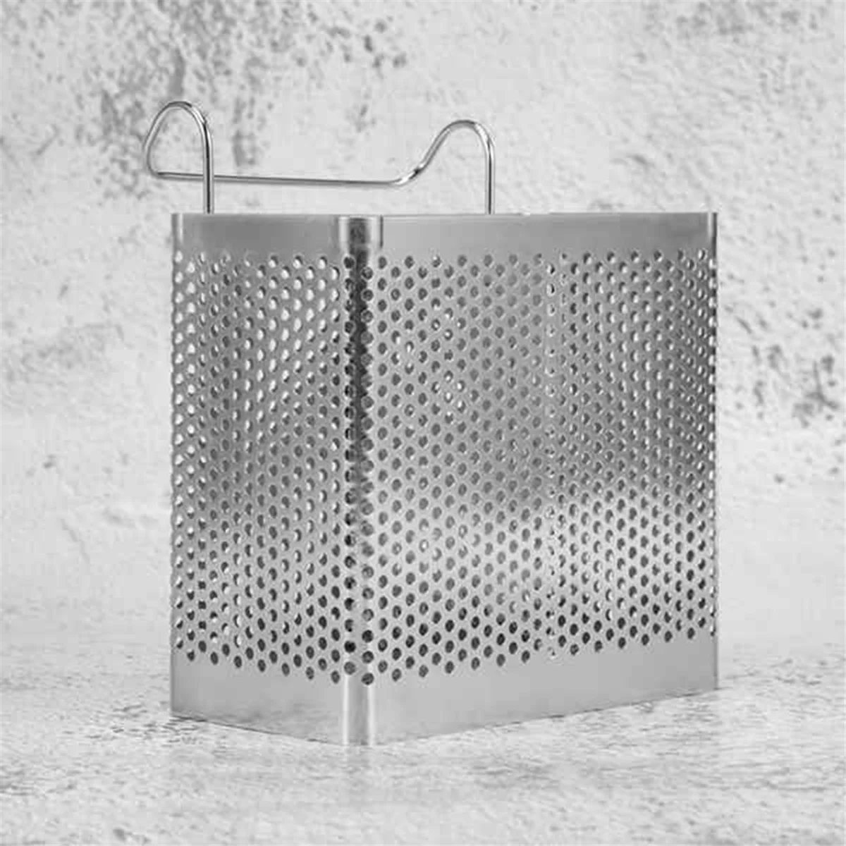 ABJZ 2PCS สแตนเลสสตีลผู้ถือตะเกียบแขวนช้อนส้อมตะกร้าอบแห้งบนโต๊ะอาหาร Drainer พร้อมตะขอเครื่องครัว