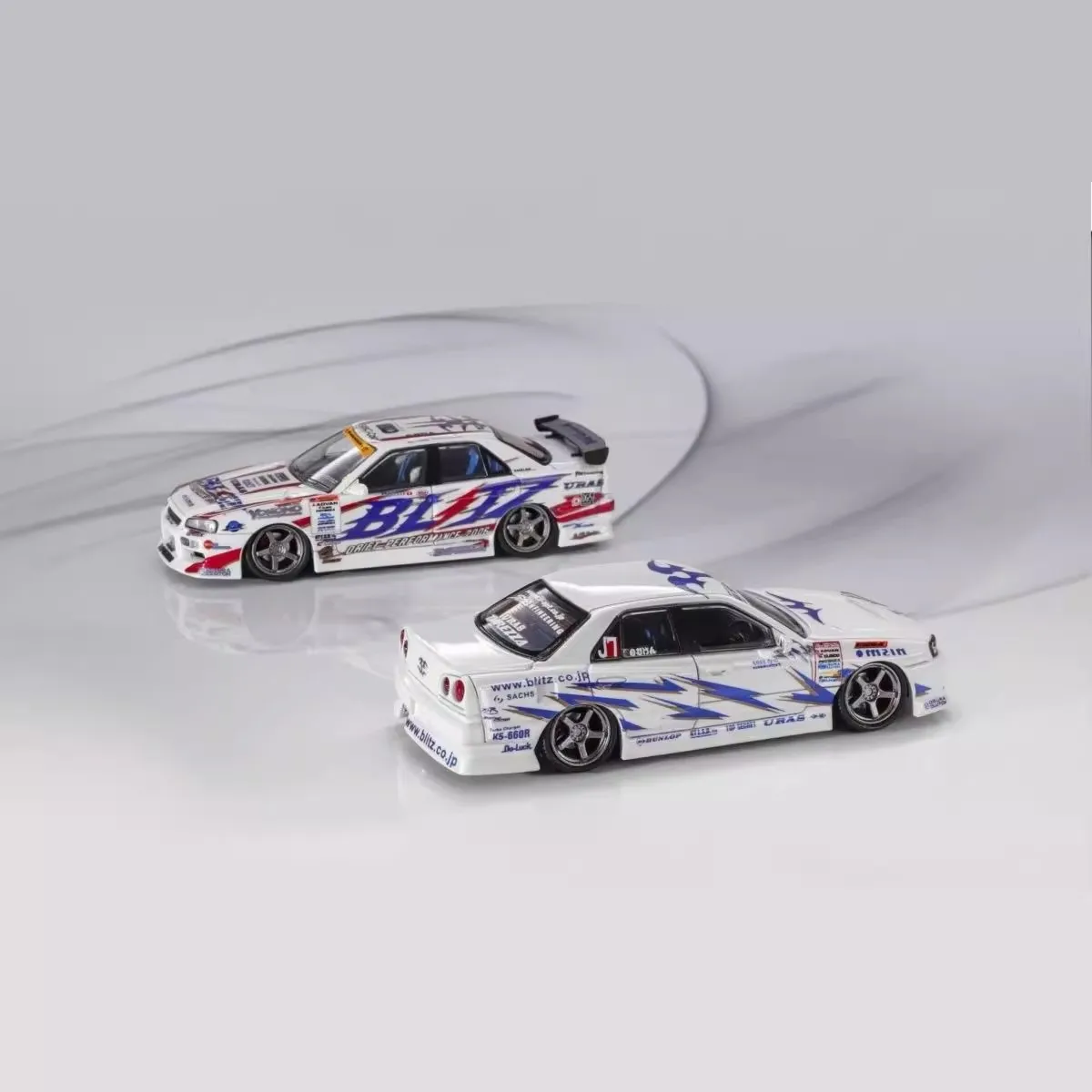 New In Stock Mortal 1:64 Nissan Gtr D1gp Blitz Er34 Alloy