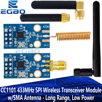 CC1101 433MHz SPI Wireless Transceiver Module w/SMA Antenna - Long Range, Low Power for Arduino, ESP32, IoT, Remote Control