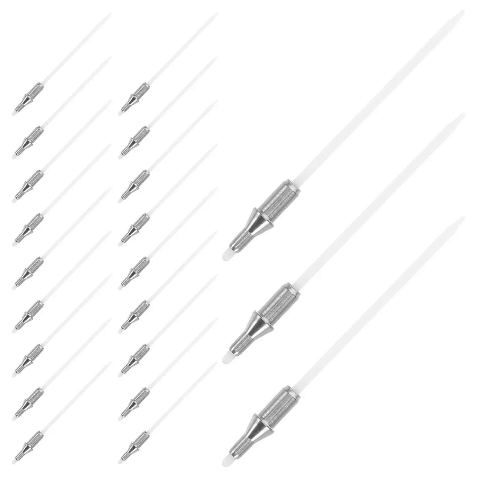 100Pcs Metal Marker Nibs Dual-Tip Replacement Tips for Fine Lines Annotations and Smooth Flow Refillable Paint Pen Points