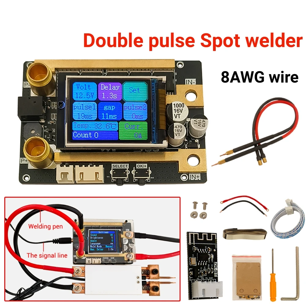 Mini Spot Welder Control Board Portable Spot Welding Machine Digital Display Adjustable Spot Welder With Transmission Module