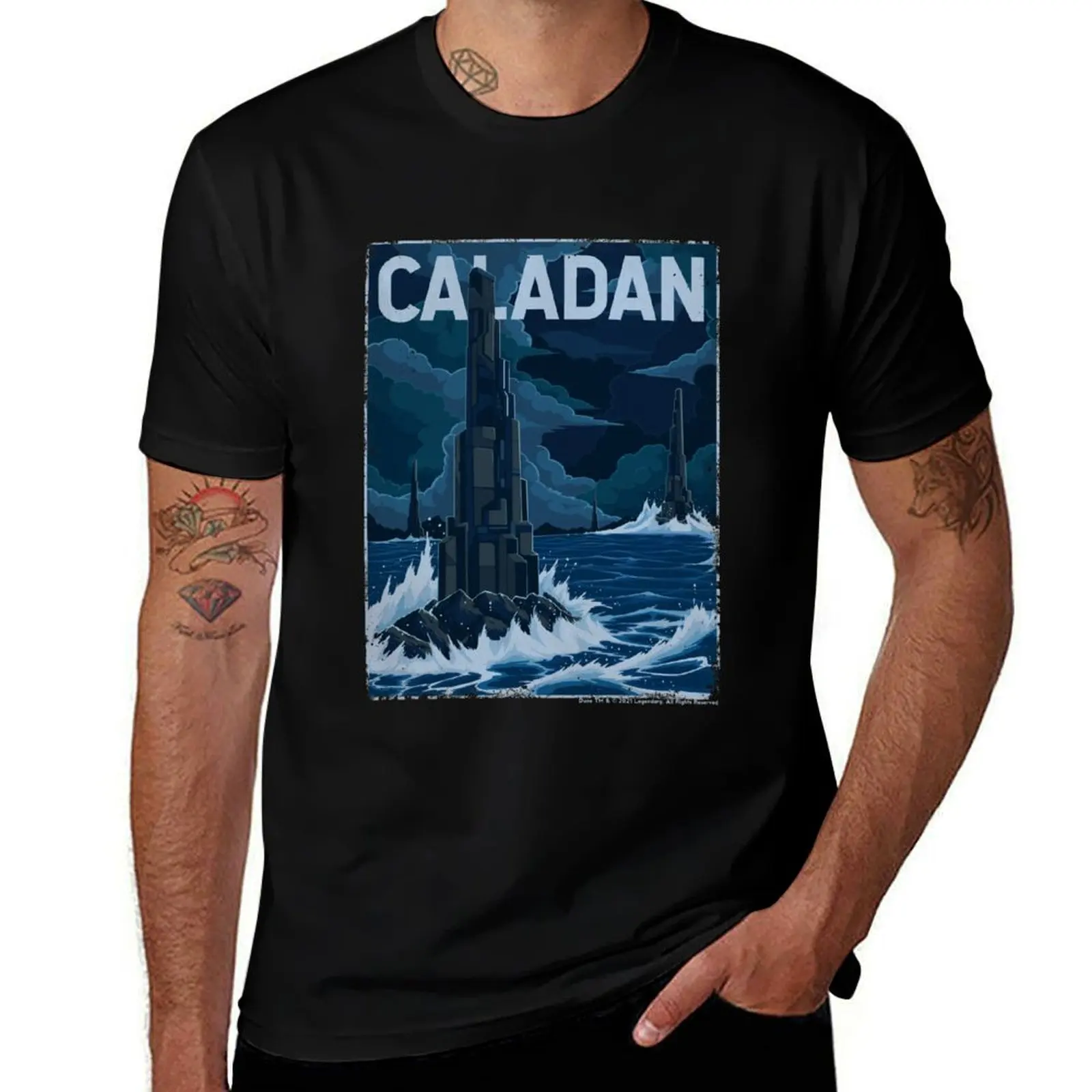 Caladan Retro Vintage Tourism Decal T-Shirt Work Wear Simple Tee Shirt T-Shirt