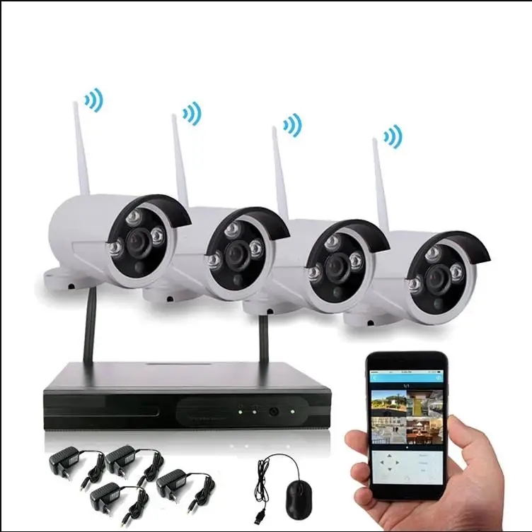 4CHsecurity 5MP Network Wifi Camera Kit System Surveillance System Wifi Nvr Kit 3MP Security Wireless Camera Kit