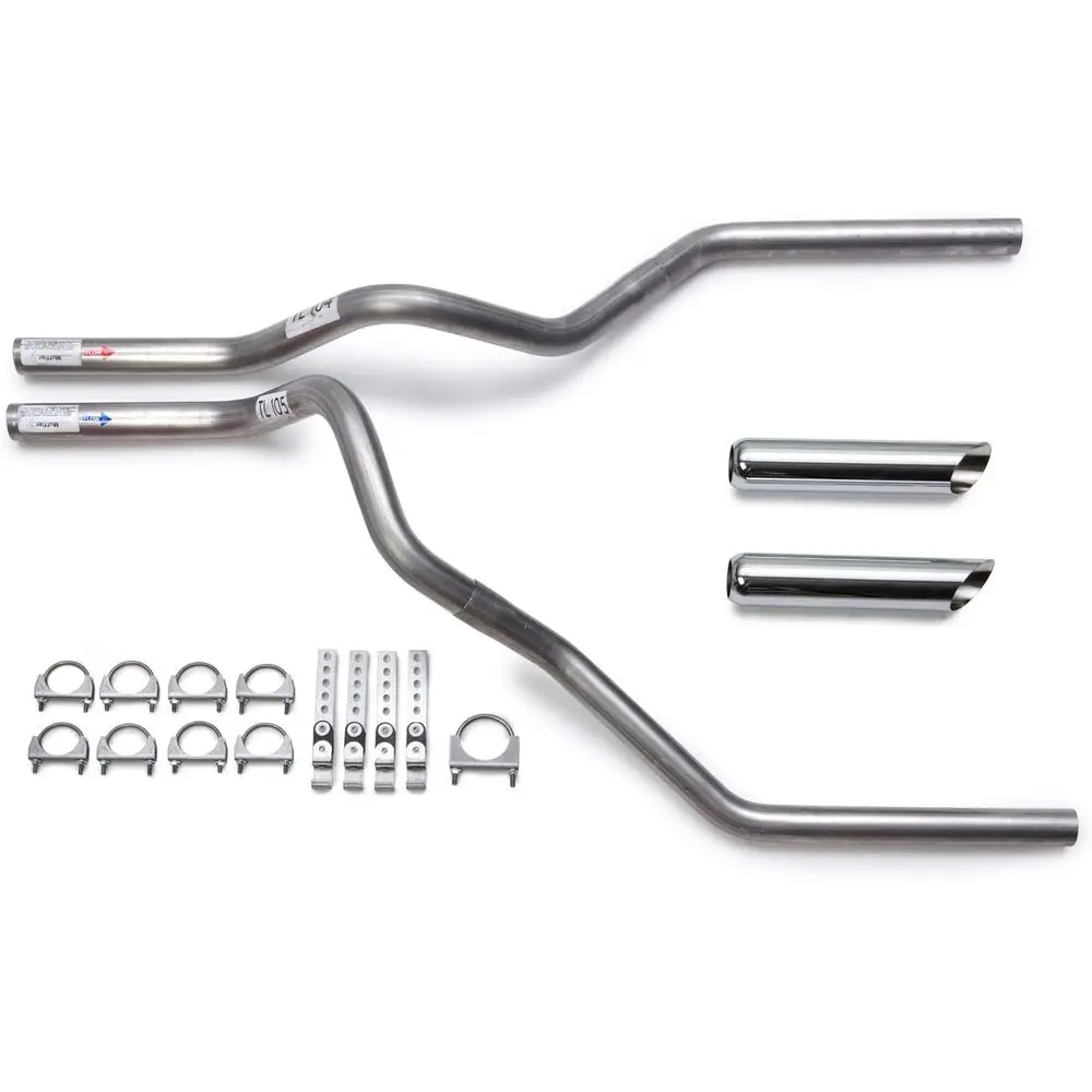 

Двухканальная выхлопная система Mandrel-Bent с черными насадками для грузовиков