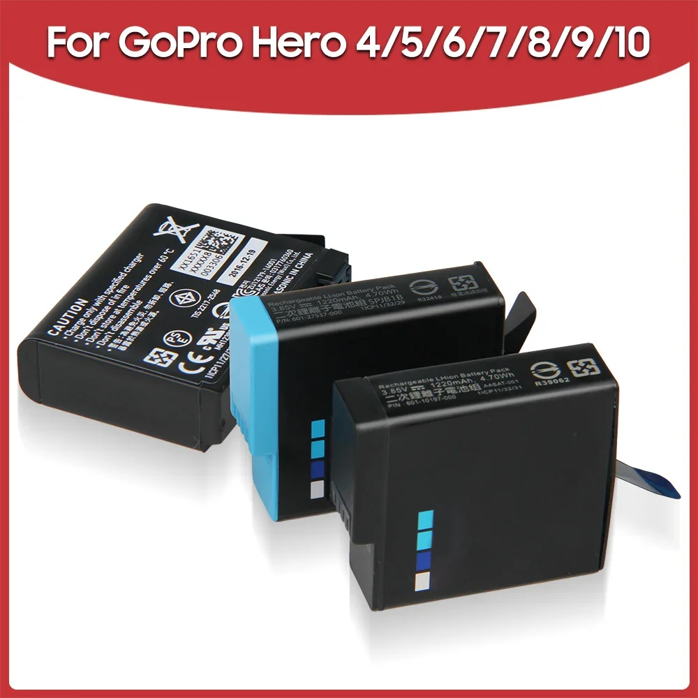 

Replacement Battery For GoPro Hero 10 9 8 7 6 5 4 Hero 9 10 Hero8 Hero7 Hero6 Hero5 Hero4 Rechargeable Battery