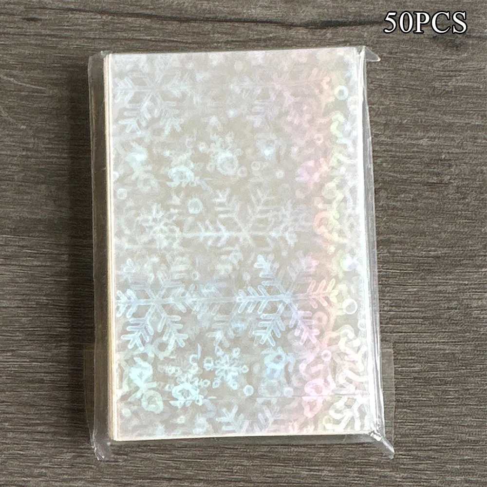50Pcs/pack Kpop Toploader Glittery Butterfly Photocard Sleeves Idol Photo Cards Protective Storage Bag Card Protector Stationery