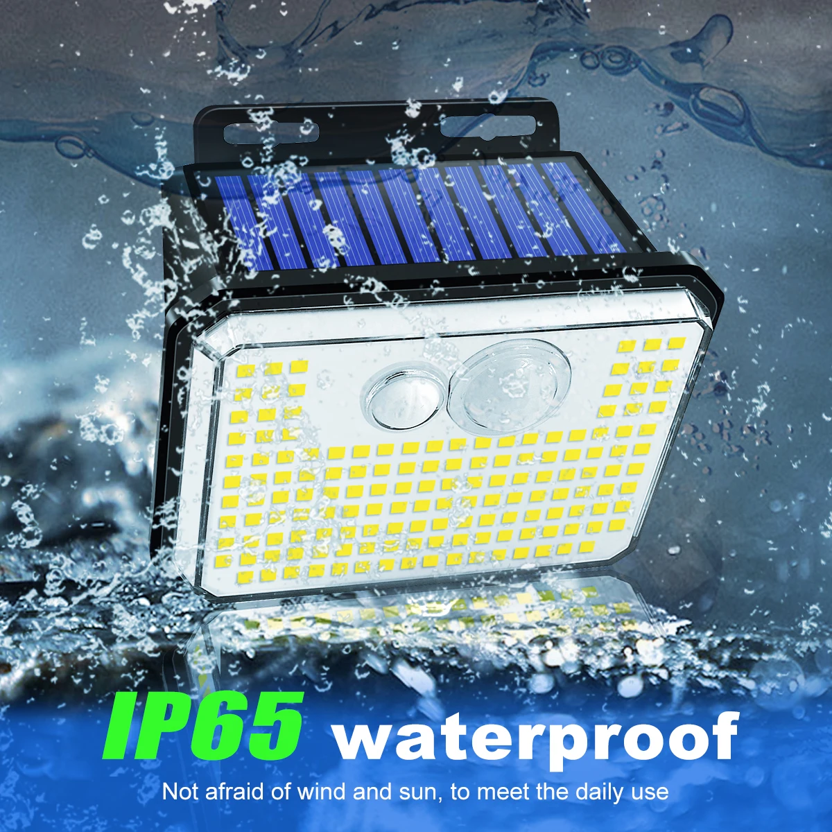 

Уличные солнечные светильники IP65 с защитой от воды, суперяркие, 148 светодиодов, с датчиком движения, настенный светильник на солнечной энергии, 3 режима работы