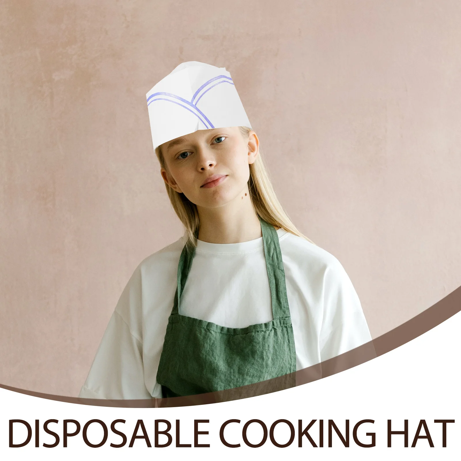 

40pcs Disposable Chef Hat Kitchen Paper Hats Japanese Food Cap Cooking Service Thick One Size Fits All