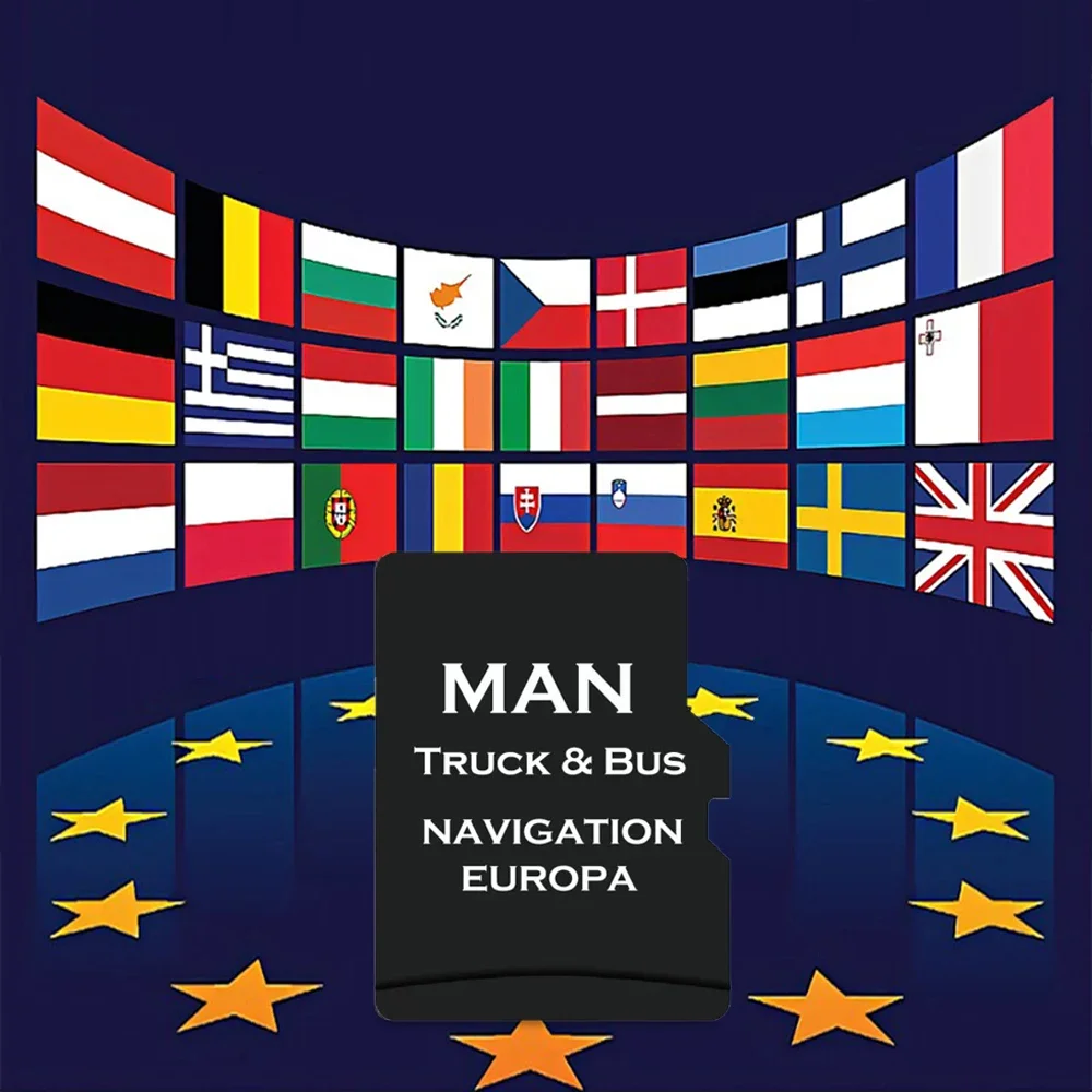 

for MAN Truck Bus Harman System Navigation 2016-2020 Equipment Car TF Card Latest Update Europe Turkey Sat Navi Maps