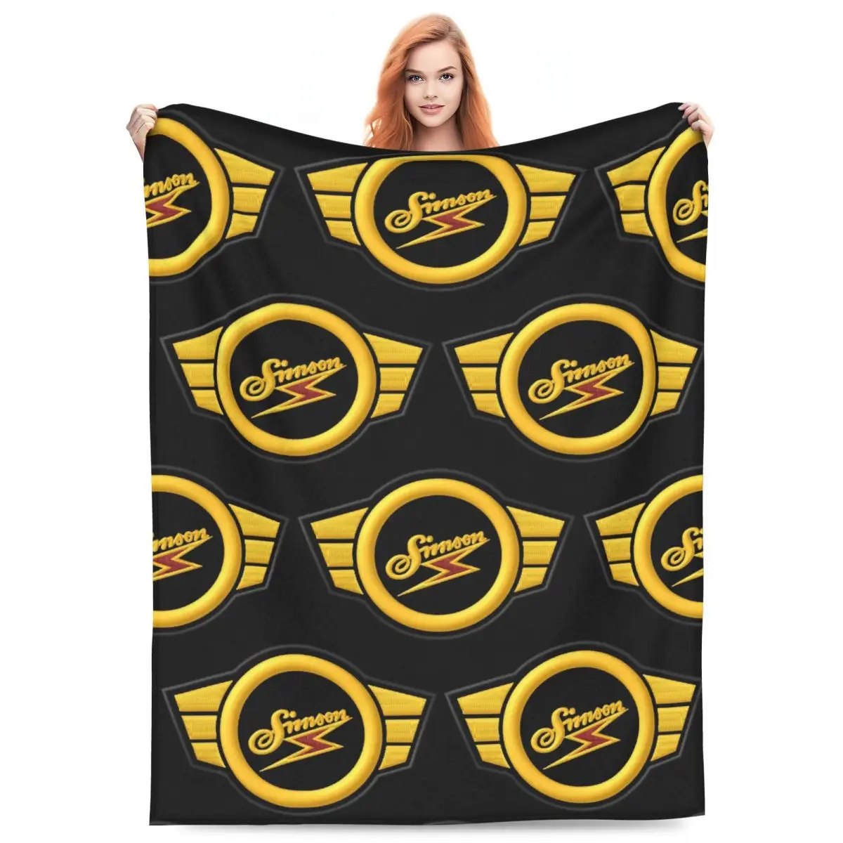 Motorcycle S-Simsons Blanket Flannel Sofa Throw Blanket Lightweight for Couch Bedding Throws Bedspread Quilt