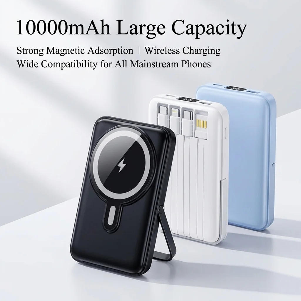 

PURFIELD 10000mAh Magnetic Power Bank 22.5W Wireless Wired Fast Charging For iPhone 16 15 Pro Max Samsung Mobile Phones