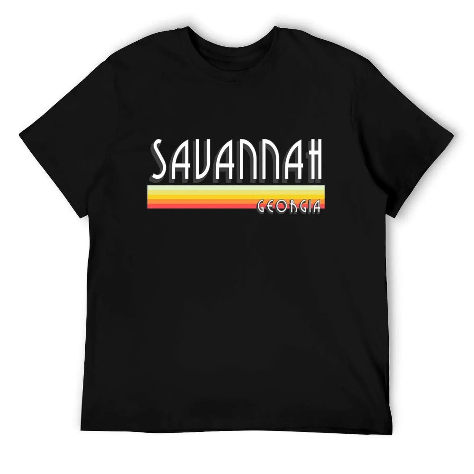 

Savannah Georgia Souvenirs GA Gift Retro Lines T-Shirt anime t shirts oversize t shirt for man man t shirt luxury T-Shirt