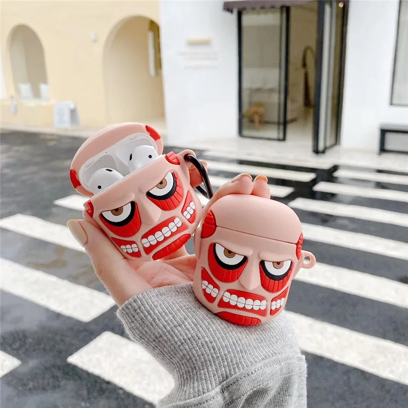 3D Cute Cartoon Giant Wireless Earphone Case For Apple Airpods 2 Silicone Charging Box Cover For Airpods 1 2