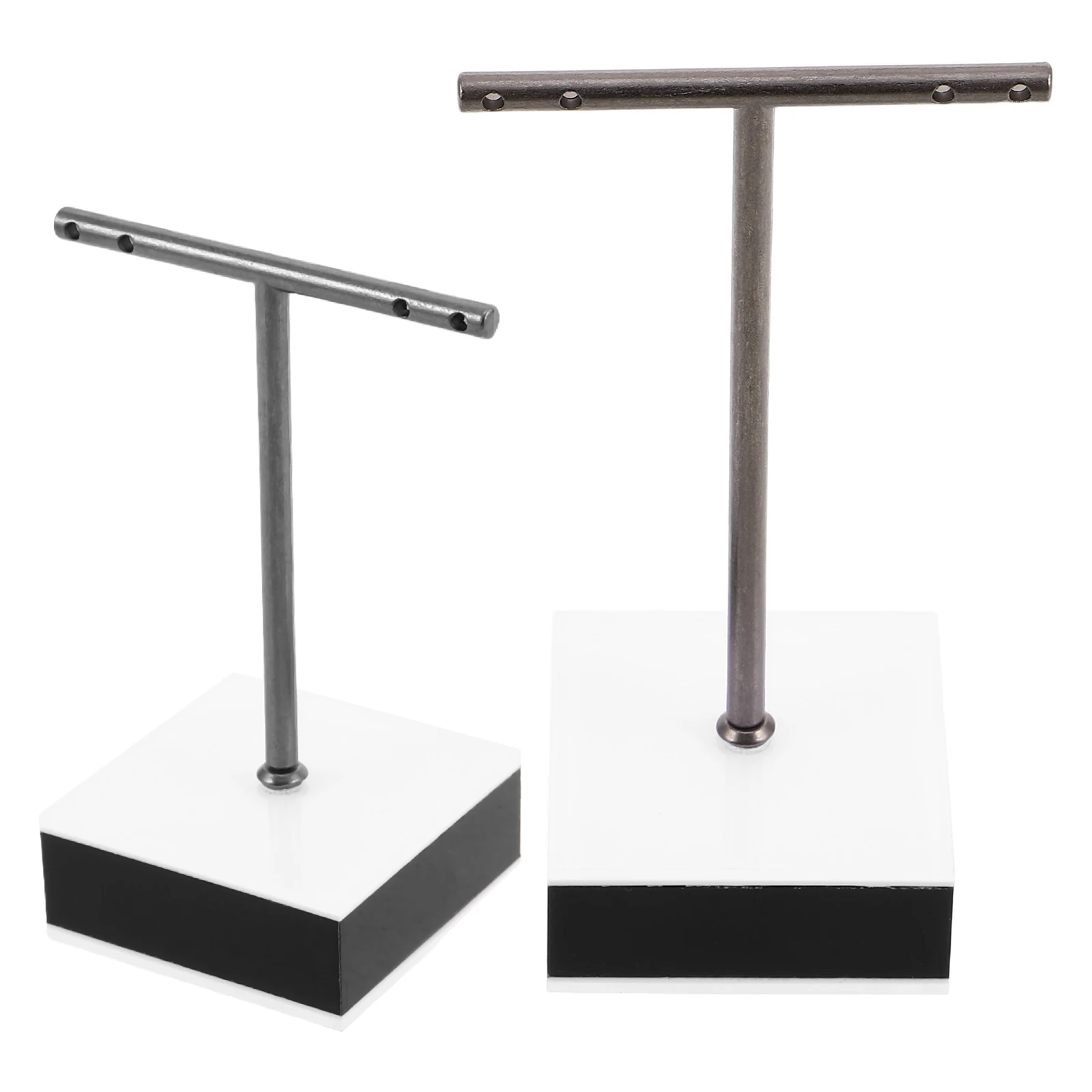 

2 pcs Earring Holder Acrylic Jewelry Stand Display Rack for Selling Organizers Studs Home Girls T-Shaped Storage