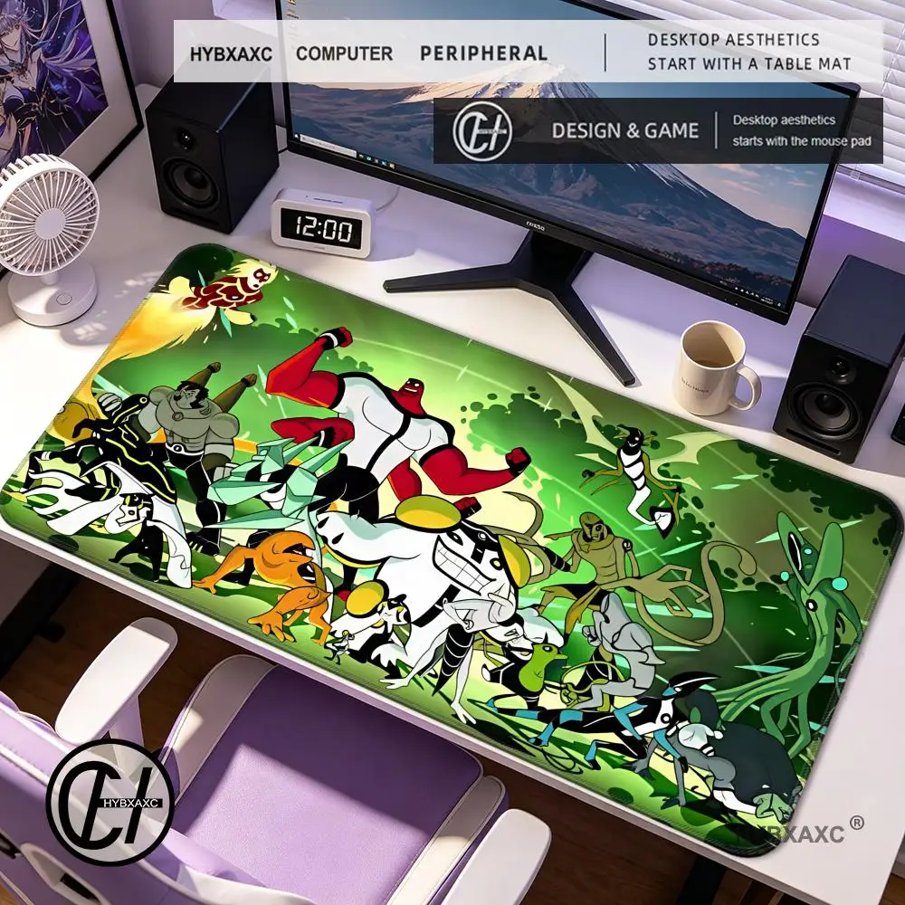 

HYBXAXC Cartoon B-Ben 10 Mouse Pad Non-slip Desk Mat PC Laptop Accessories Rubber eyboard Large Gamers Decoracion