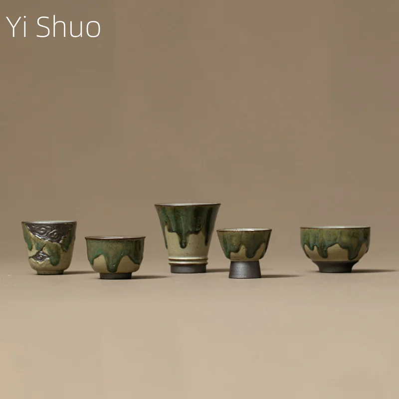 

Креативная грубая керамика, просветление, одна чашка, серия «Техная вода», облачная чашка, чайная чашка, винтажный чайный сервиз, керамическая чайная чашка