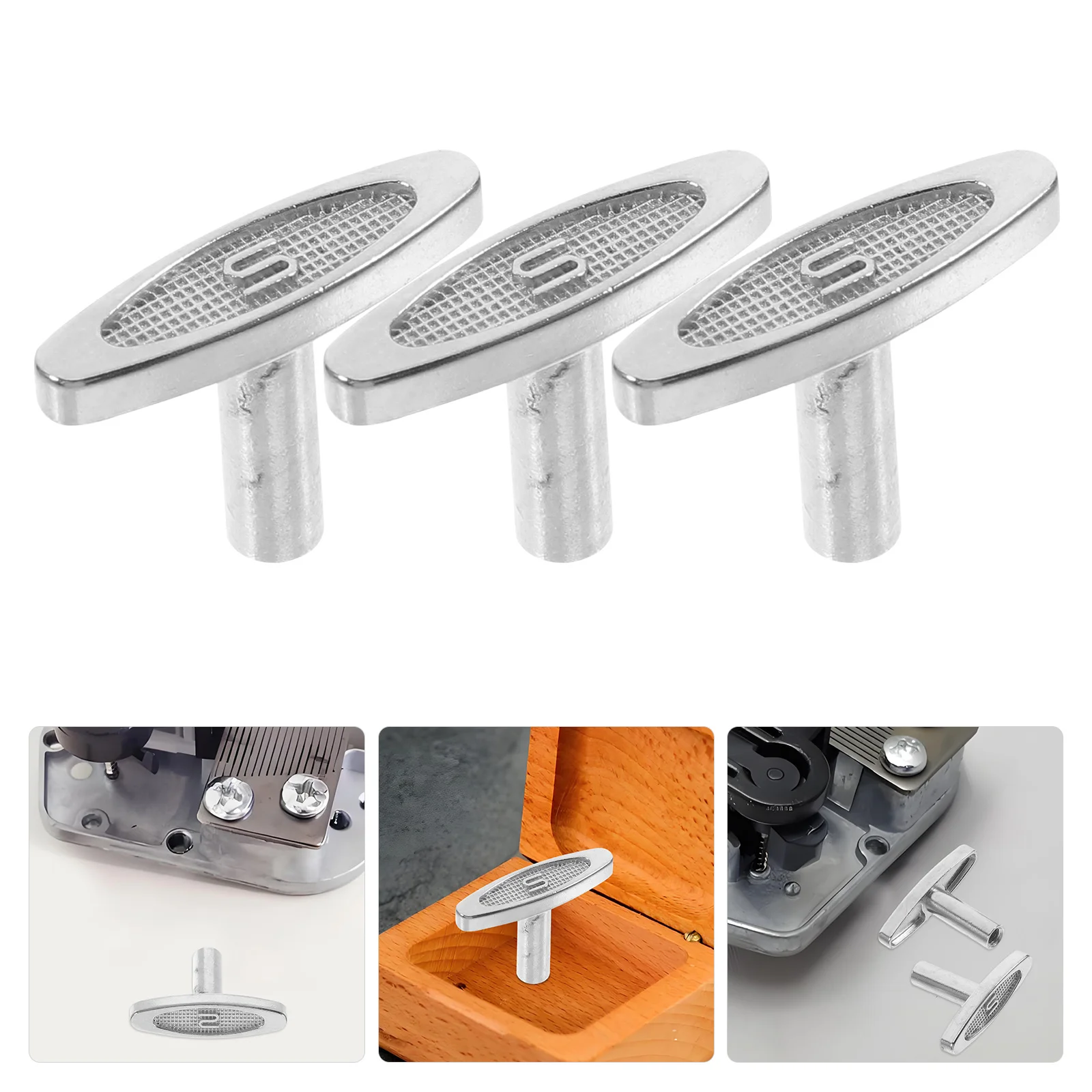 

20Pcs Music Box Winder Keys Replacement T-Shaped Metal Accessory for DIY Repair Smooth Operation Wind Up Mechanism Part