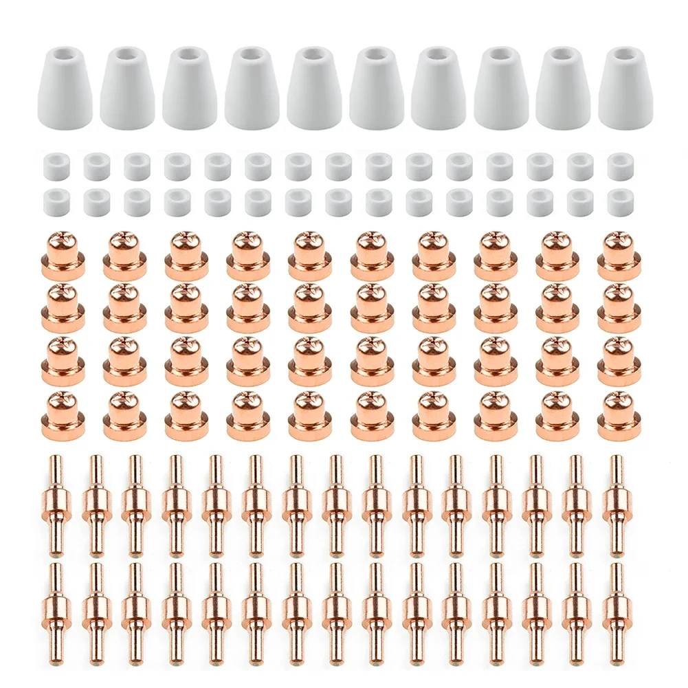 

Comprehensive 85pcs Consumables Kit for PT31 and CUT40 Plasma Cutters Perfect for Various Welding Applications