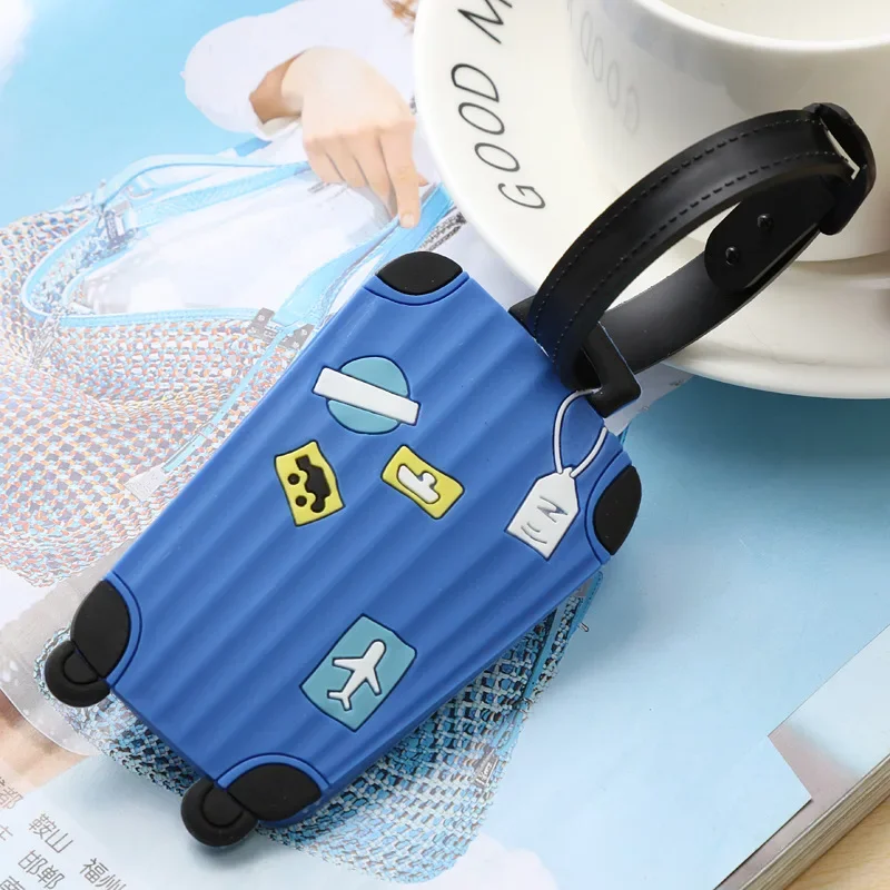 Fashion Silicone Luggage Tag Travel Accessories for Bagpack Name ID Tag Silica Gel Portable Luggage Tag Badge Mark