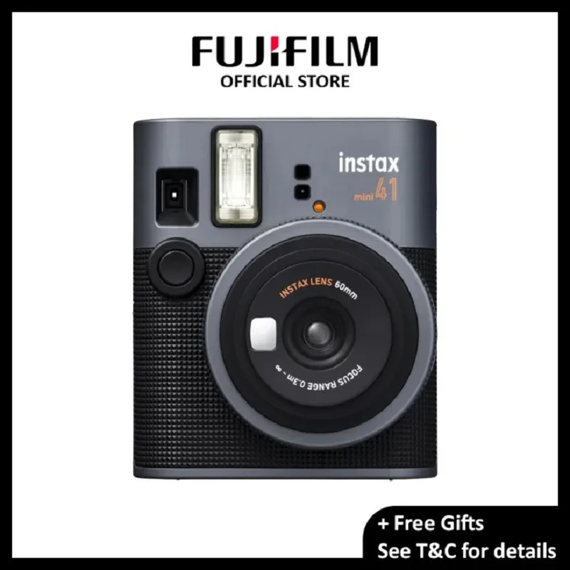 الأصلي Fujifilm Instax Mini 41 Mini 40 كاميرا فورية أسود وفوجي صور فيلم ورقة/فوجي Ffilm فيلم الحدود البيضاء ﻿