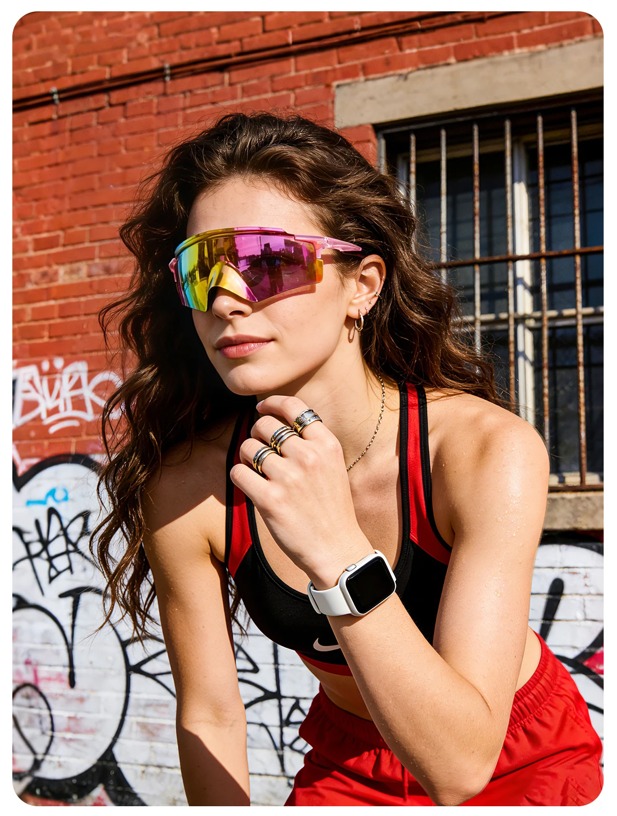 SCVCN Damen Mode-Kletterbrillen Herren Gläser für Radfahren Straßenmarathon Fahrradbrillen Wanderbrillen Winddicht Ölabweisend – Detail 27