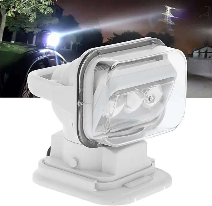 7 Inch 60w Led Search Light Remote Control 360 Degrees Rotating With Magnetic Base for Marine Boat Hunting Camping Offroad Truck