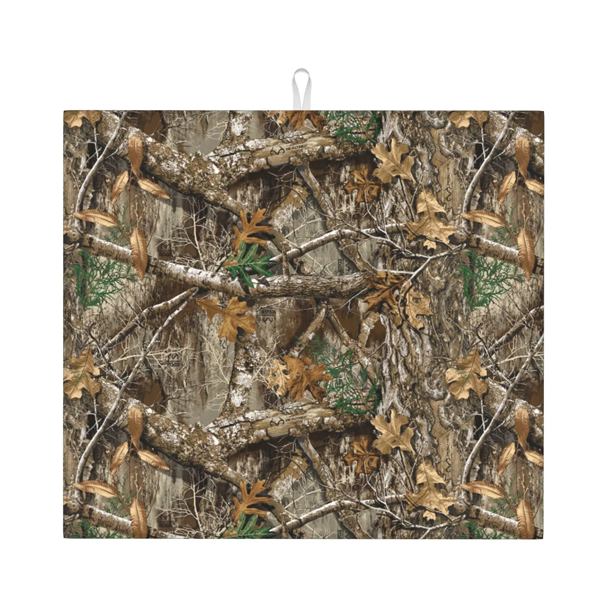 Drying Mat For Kitchen Real Tree Forest Camo Camouflage Pattern Water Absorbent Waterproof On Slip Kitchen Counter Protector Mat