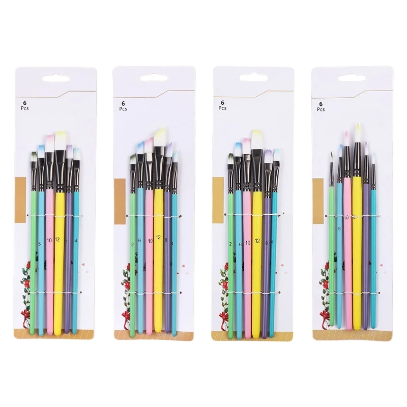 فرشاة ألوان مائية فرشاة طلاء نايلون لطلاء زيت الألوان المائية الأكريليك