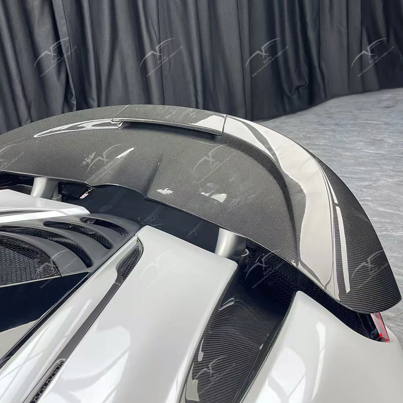 Adequado para mclaren 720s kit corpo lábio dianteiro saia lateral lábio traseiro fibra de carbono modificação exterior do carro acessórios decorativos