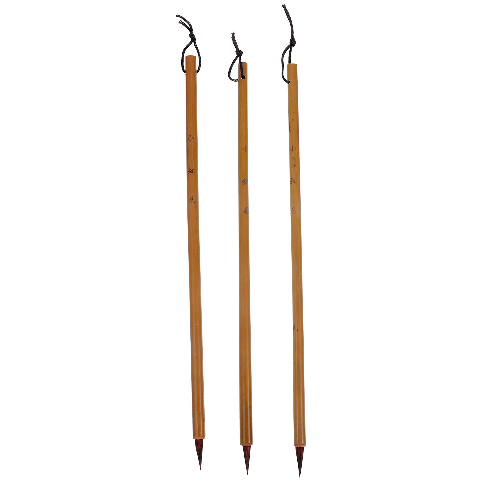 3 Pcs Lower Case Writing Brush Chinese Calligraphy Bamboo Pen Aldult Pens Stationery Accessories Student
