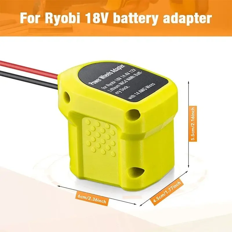Adaptador de Roda para Ryobi Dock Bateria de Lítio Conector de Alimentação Conversor Faça Você Mesmo com 14 Fios Awg para Carro rc 18v P108 P107 P102